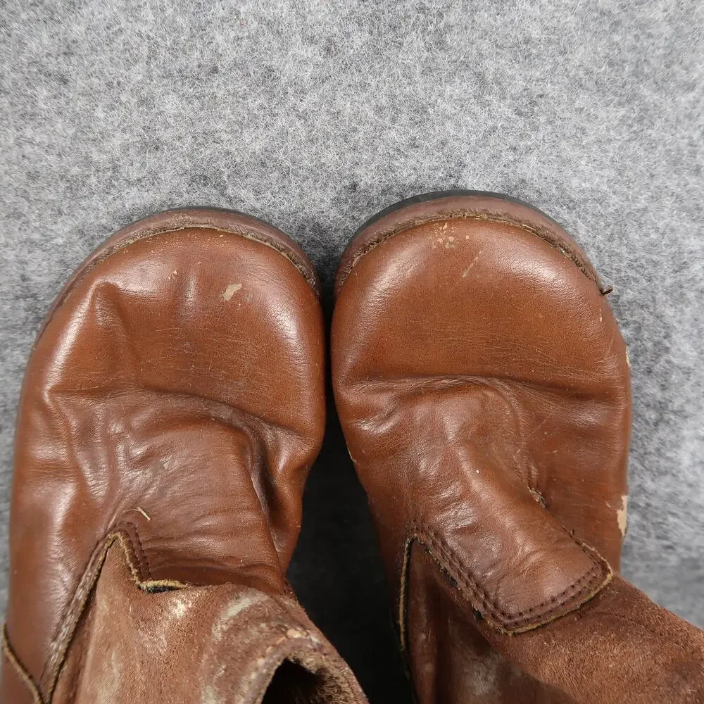 Kids Boots Shoes Toddler 10 Pull On Brown Western Cowboy Walking Play
